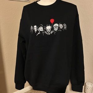Horror Characters Embroidered Sweatshirt